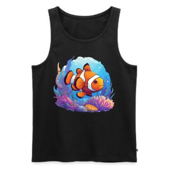 Clownfish Clownfische Clownfisch - Männer Premium Bio Tank Top - Schwarz - Vorne - AI Model Male 178 light (178cm)