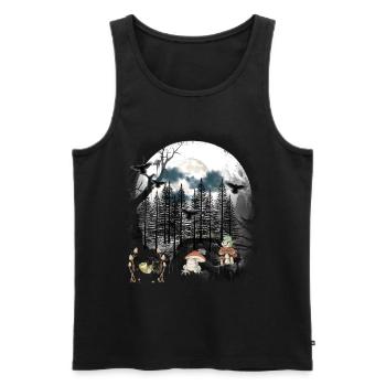 Wald Natur Frosch Frösche mystisch - Männer Premium Bio Tank Top - Schwarz - Vorne - AI Model Male 178 light (178cm)