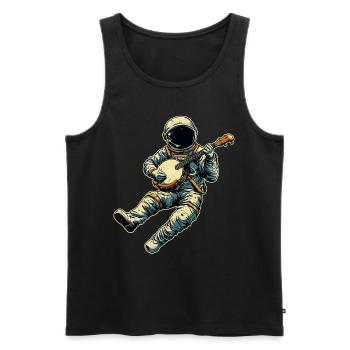Astronaute Space Bluegrass Banjo Player - Débardeur bio Premium Homme - noir - Devant - Michal (187cm)
