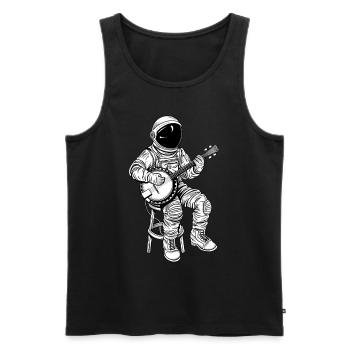 Astronaute Space Bluegrass Banjo Player - Débardeur bio Premium Homme - noir - Devant - Michal (187cm)