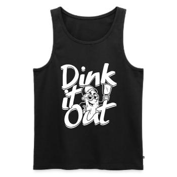 Pickleball Dink It Out - Männer Premium Bio Tank Top - Schwarz - Vorne - Michal (187cm)