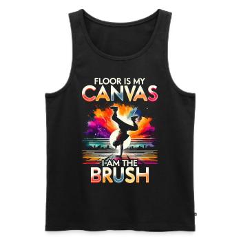 Breakdance B-boy Stunt Street Dancer - Men's Premium Organic Tank Top - black - Front - AI Model Male 178 light (178cm)
