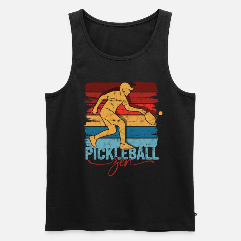 Pickleball Zen - Männer Premium Bio Tank Top - Schwarz