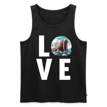 Walrus Walrosse Walross - Männer Premium Bio Tank Top - Schwarz - Vorne - Michal (187cm)