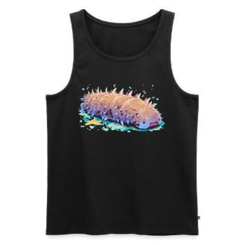 Sea Cucumber Seegurken Seegurke - Männer Premium Bio Tank Top - Schwarz - Vorne - AI Model Male 178 light (178cm)