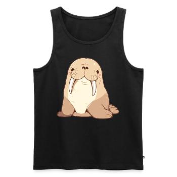 Walrus Walrosse Walross - Männer Premium Bio Tank Top - Schwarz - Vorne - Michal (187cm)