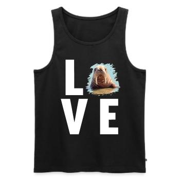 Walrus Walrosse Walross - Männer Premium Bio Tank Top - Schwarz - Vorne - Michal (187cm)