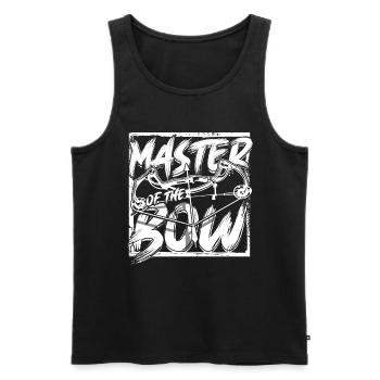 Bogenschießen Bogenschütze Master of the bow - Männer Premium Bio Tank Top - Schwarz - Vorne - Michal (187cm)