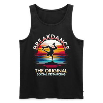 Breakdance B-boy Stunt Street Dancer - Men's Premium Organic Tank Top - black - Front - AI Model Male 178 light (178cm)