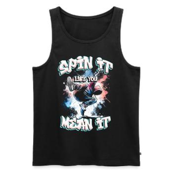 Breakdancing Breakdance B-boy Stunt Street Dancer - Men's Premium Organic Tank Top - black - Front - AI Model Male 178 light (178cm)
