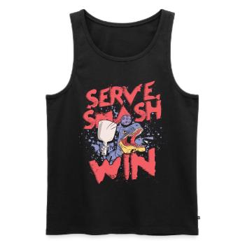 Pickleball Serve Smash Win - Débardeur bio Premium Homme - noir - Devant - Michal (187cm)