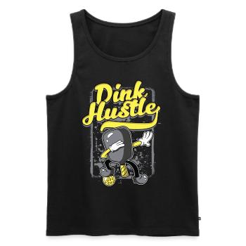 Pickleball Dink Hustle - Débardeur bio Premium Homme - noir - Devant - Michal (187cm)