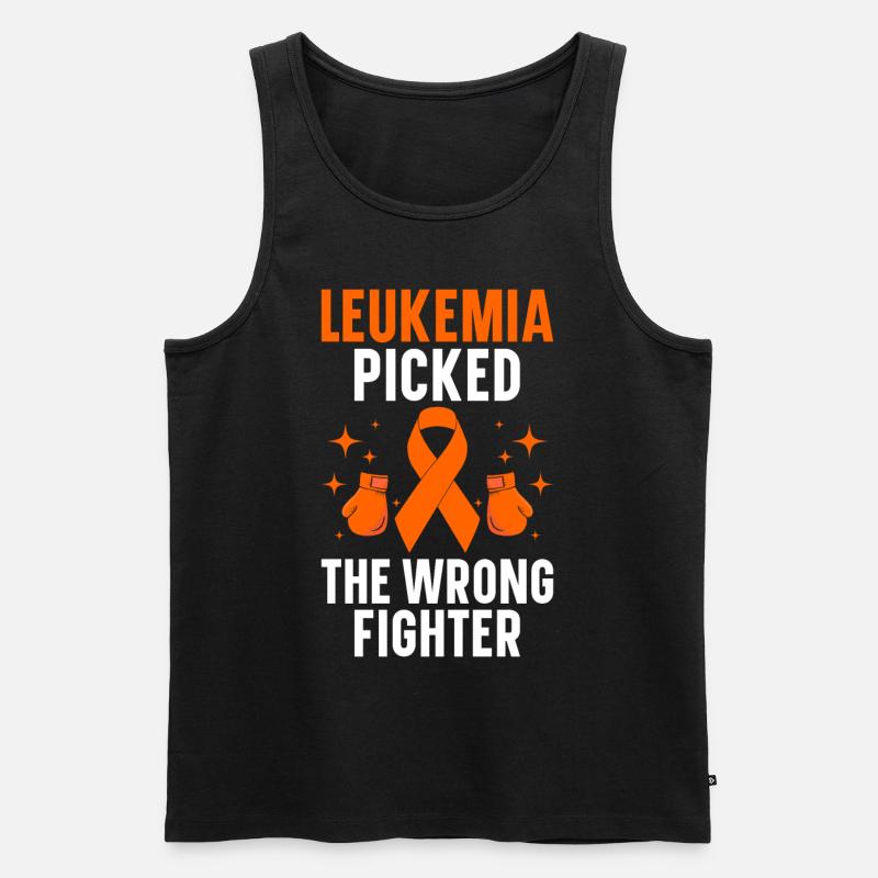 Leukämie Bewusstsein Blutkrebs Bekämpfung - Männer Premium Bio Tank Top - Schwarz