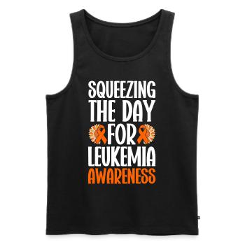 untersLeukämie Bewusstsein Blutkrebs Bekämpfung - Männer Premium Bio Tank Top - Schwarz - Vorne - Michal (187cm)