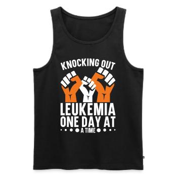 Leukämie Bewusstsein Blutkrebs Bekämpfung - Männer Premium Bio Tank Top - Schwarz - Vorne - Michal (187cm)