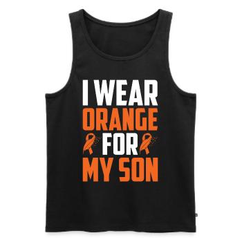 Leukämie Bewusstsein Blutkrebs Bekämpfung - Männer Premium Bio Tank Top - Schwarz - Vorne - Michal (187cm)