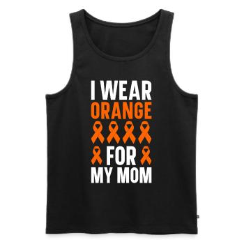 orangeLeukämie Bewusstsein Blutkrebs Bekämpfung - Männer Premium Bio Tank Top - Schwarz - Vorne - Michal (187cm)