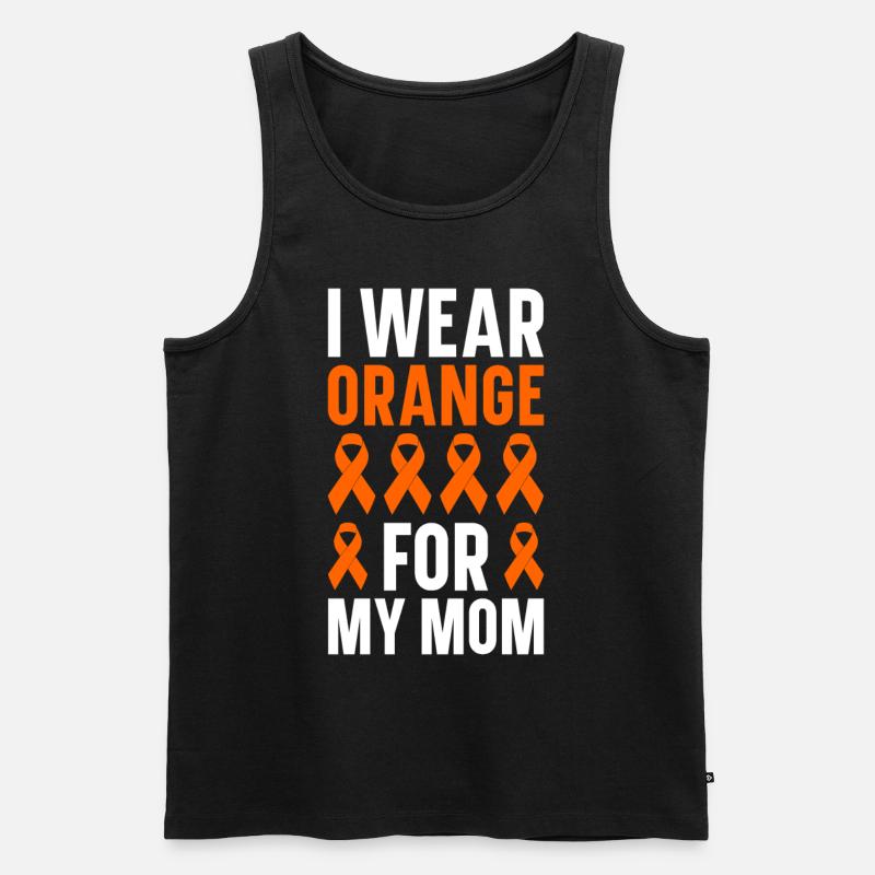 orangeLeukämie Bewusstsein Blutkrebs Bekämpfung - Männer Premium Bio Tank Top - Schwarz