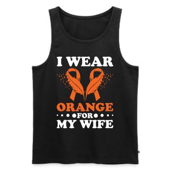 schwLeukämie Bewusstsein Blutkrebs Bekämpfung - Männer Premium Bio Tank Top - Schwarz - Vorne - Michal (187cm)
