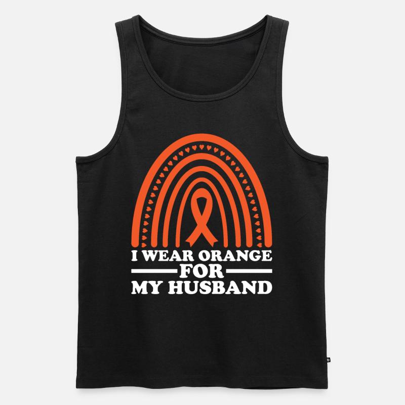 schwLeukämie Bewusstsein Blutkrebs Bekämpfung - Männer Premium Bio Tank Top - Schwarz