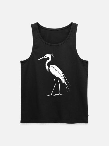 Heron Reiher - Men's Premium Organic Tank Top - black