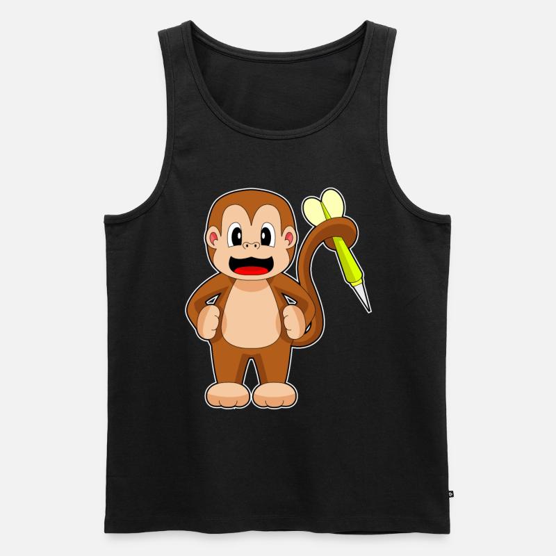 Monkey Dart Dart - Men's Premium Organic Tank Top - black