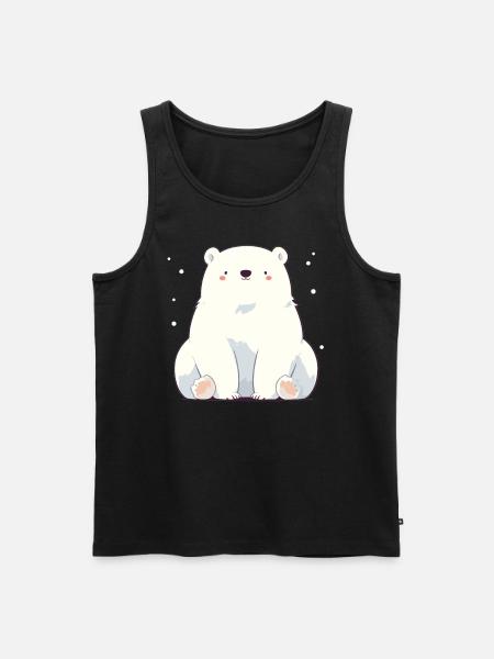 Polar Bear Eisbären Eisbär - Männer Premium Bio Tank Top - Schwarz