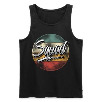 Squad - Men's Premium Organic Tank Top - black - Front - Michal (187cm)