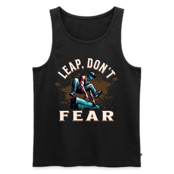 Parkour - Débardeur bio Premium Homme - noir - Devant - AI Model Male 178 light (178cm)