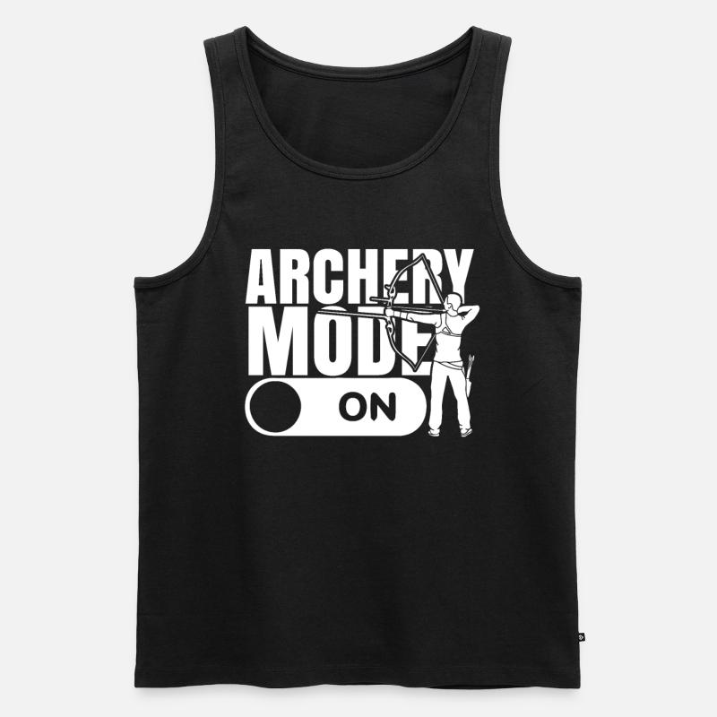 Bogenschießen Bogenschütze Archery mode: ON - Männer Premium Bio Tank Top - Schwarz
