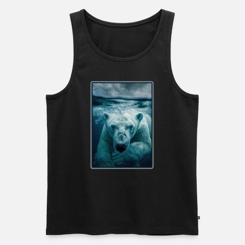 Polar Bear Eisbären Eisbär - Männer Premium Bio Tank Top - Schwarz