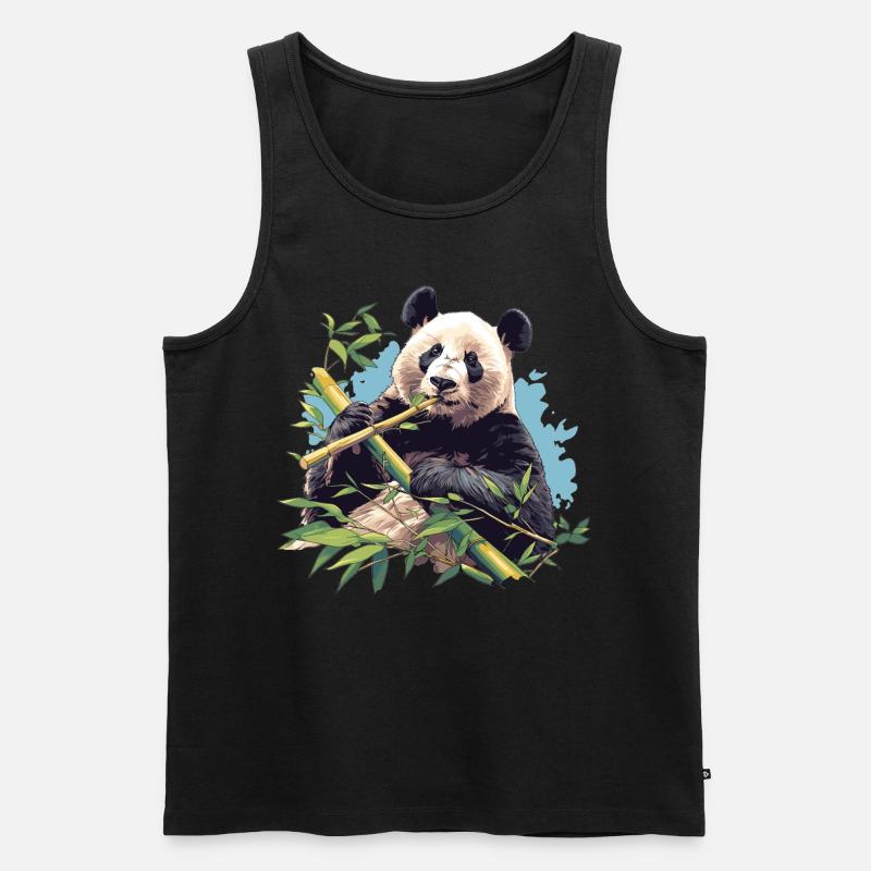 Panda géant Pandas Große Pandas Großer Panda - Débardeur bio Premium Homme - noir
