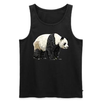 Panda géant Pandas Große Pandas Großer Panda - Débardeur bio Premium Homme - noir - Devant - AI Model Male 178 light (178cm)