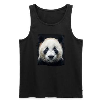 Panda géant Pandas Große Pandas Großer Panda - Débardeur bio Premium Homme - noir - Devant - AI Model Male 178 light (178cm)
