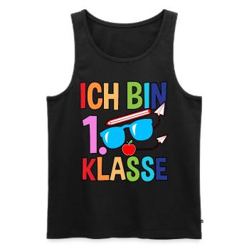 Erste Klasse Schulkind Schulbeginn Einschulung - Männer Premium Bio Tank Top - Schwarz - Vorne - Michal (187cm)