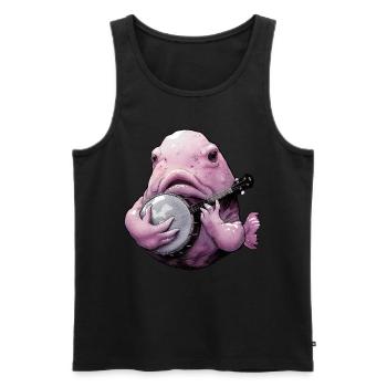 Blobfish Fish Bluegrass Banjo Player - Débardeur bio Premium Homme - noir - Devant - Michal (187cm)