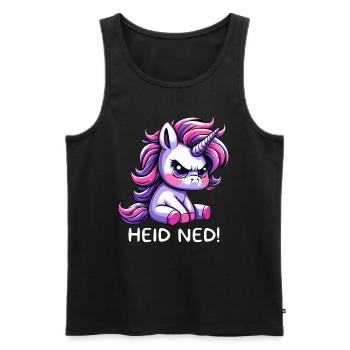 Heid Ned - Männer Premium Bio Tank Top - Schwarz - Vorne - AI Model Male 178 light (178cm)