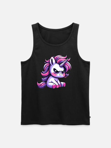 Grumpy Unicorn - Men's Premium Organic Tank Top - black