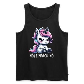 Unicorn nope just nope - Men's Premium Organic Tank Top - black - Front - AI Model Male 178 light (178cm)