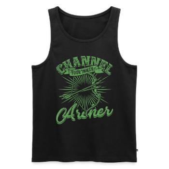 Archery Channel your inner archer - Men's Premium Organic Tank Top - black - Front - AI Model Male 178 light (178cm)