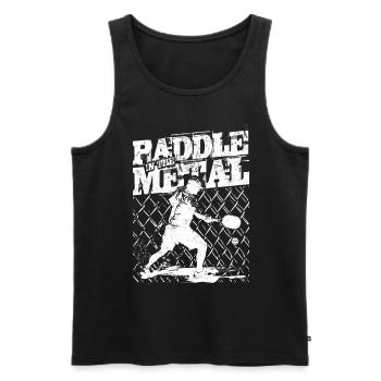 Raquette de pickleball au métal - Débardeur bio Premium Homme - noir - Devant - Michal (187cm)