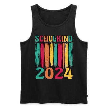 1. Klasse Schulkind Schulanfang Einschulung - Männer Premium Bio Tank Top - Schwarz - Vorne - Michal (187cm)