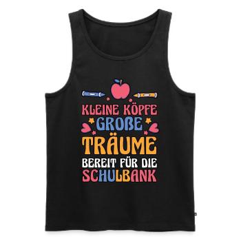 Jeunes quittant les garderies pour la rentrée scolaire Inscription des enfants à l’école - Débardeur bio Premium Homme - noir - Devant - AI Model Male 178 light (178cm)
