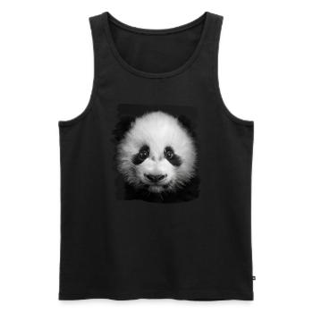 Panda géant Pandas Große Pandas Großer Panda - Débardeur bio Premium Homme - noir - Devant - AI Model Male 178 light (178cm)