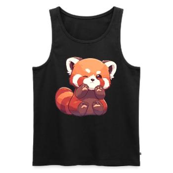 Red Panda Kleine Pandas Kleiner Roter Panda - Männer Premium Bio Tank Top - Schwarz - Vorne - AI Model Male 178 light (178cm)