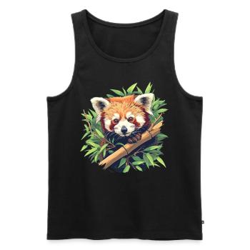 Red Panda Kleine Pandas Kleiner Roter Panda - Männer Premium Bio Tank Top - Schwarz - Vorne - AI Model Male 178 light (178cm)