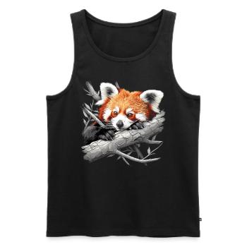 Red Panda Kleine Pandas Kleiner Roter Panda - Männer Premium Bio Tank Top - Schwarz - Vorne - AI Model Male 178 light (178cm)