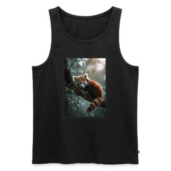 Red Panda Kleine Pandas Kleiner Roter Panda - Männer Premium Bio Tank Top - Schwarz - Vorne - AI Model Male 178 light (178cm)