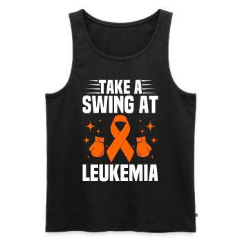 Leukämie Bewusstsein Blutkrebs Bekämpfung - Männer Premium Bio Tank Top - Schwarz - Vorne - Michal (187cm)