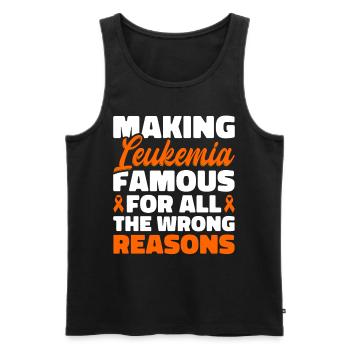 Leukämie Bewusstsein Blutkrebs Bekämpfung - Männer Premium Bio Tank Top - Schwarz - Vorne - Michal (187cm)